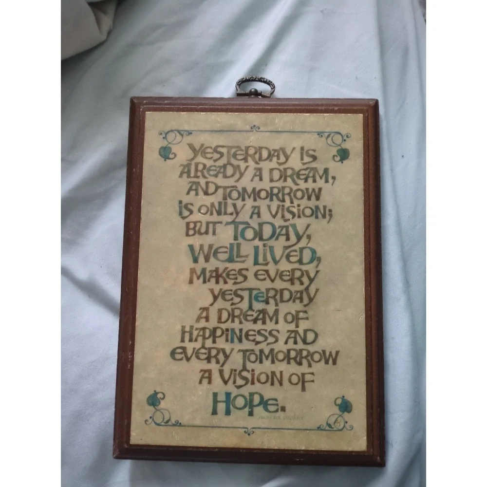 Vtg Wood Plaque, Jerry Schultz Co. Handcrafted, Friendship, 70s, Arabian Proverb